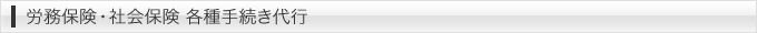労務保険・社会保険 各種手続き代行