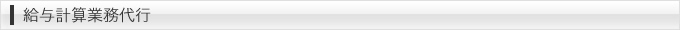 給与計算業務代行