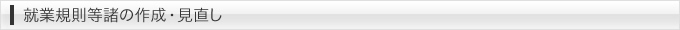 就業規則等諸の作成・見直し